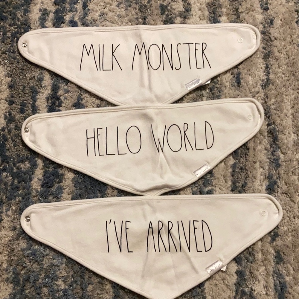 Rae Dunn Baby Bibs set of 3